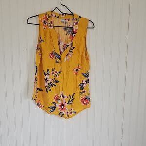 Old Navy Yellow Floral Blouse